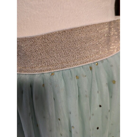 Elestory Tulle Midi Skirt Women's Large Blue Gold Stars Angelic Fairycore Whimsy - Picture 4 of 10